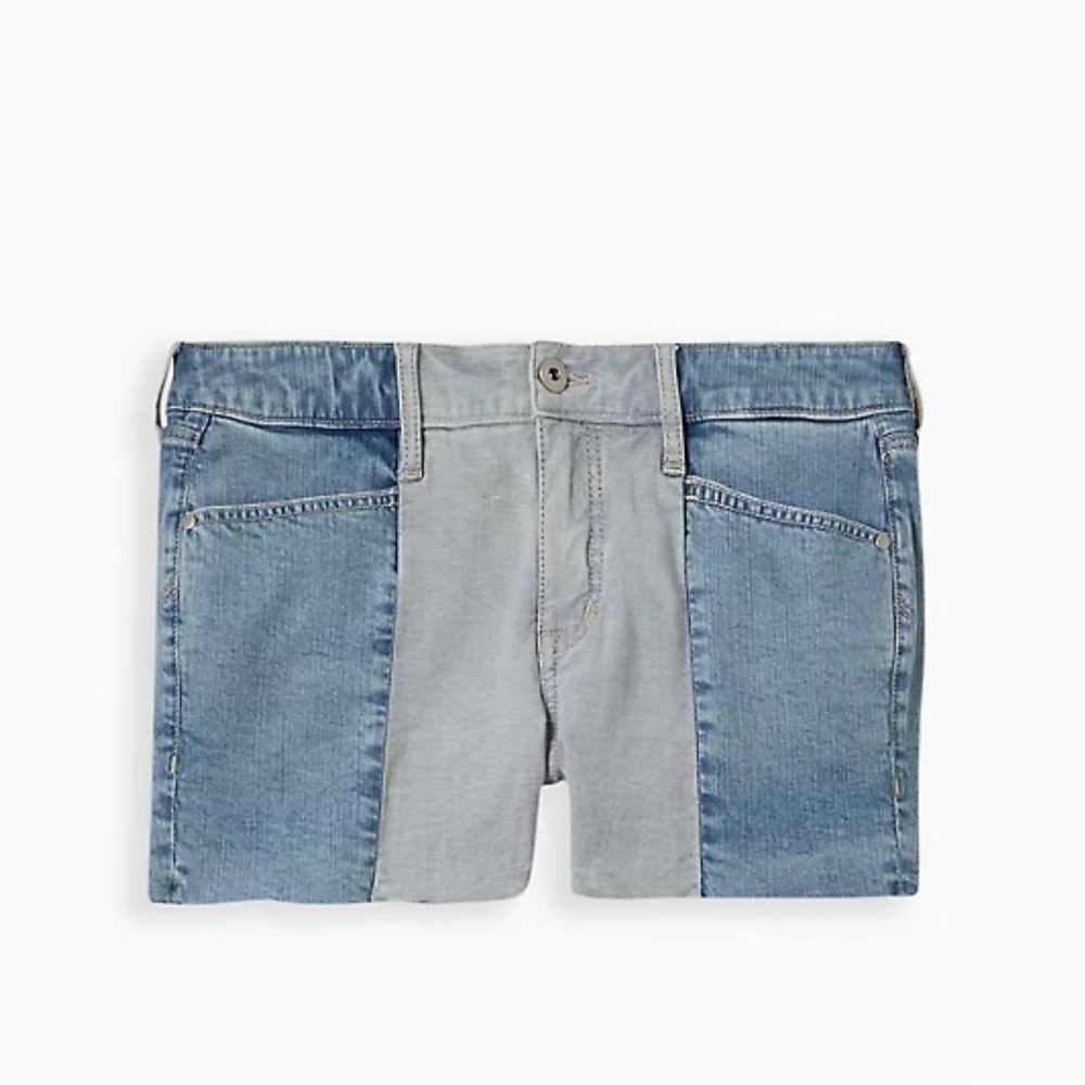 Torrid Size 20 CONTRAST PANEL MID RISE SHORTIE SHORT - VINTAGE STRETCH